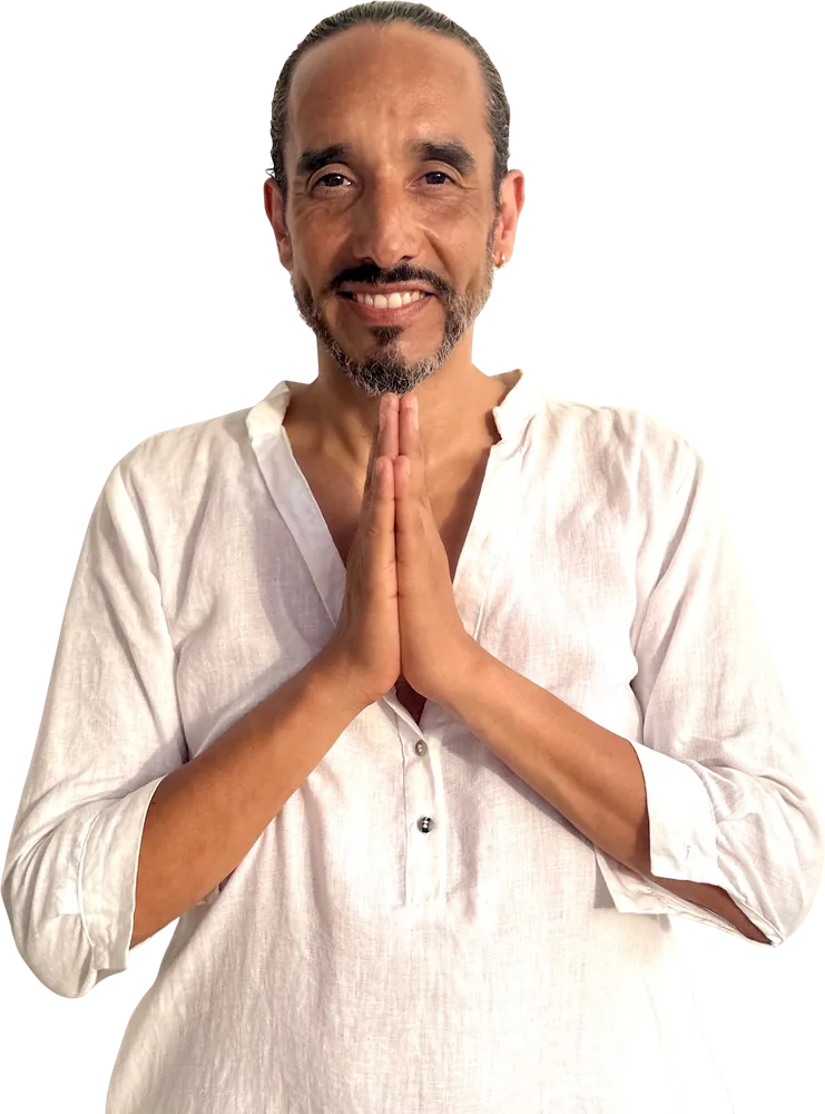 Librarian Joséf Sánchez Coach greeting with his hands together